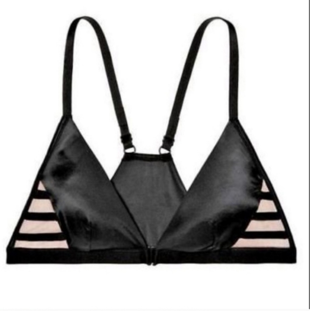 Victoria's Secret black satin bralette